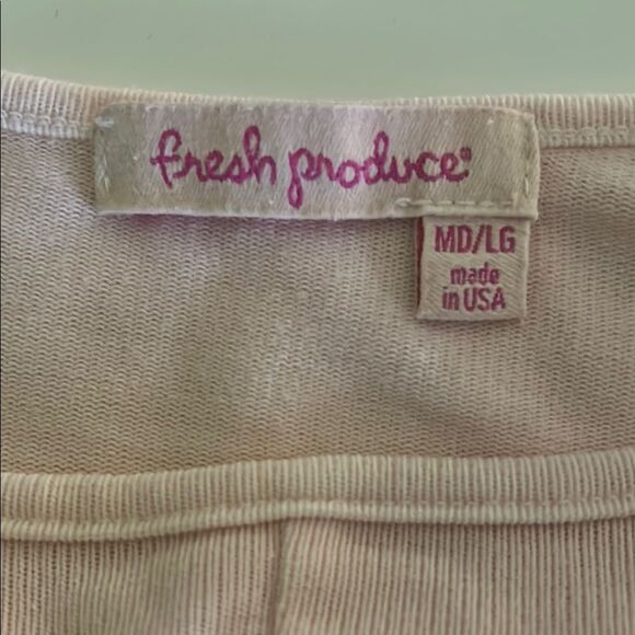 Fresh Produce Women's Pink Long Sleeve Top sharkbite hanky hem size Md/lg - Picture 2 of 9